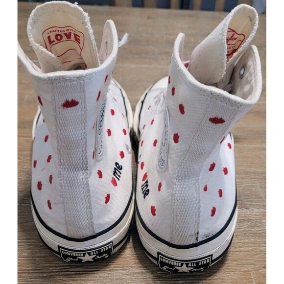 Converse Chuck 70 Embroidered Lips High Love Me Vtg White Men's 8.5 Wmns 10.5 - Picture 3 of 8